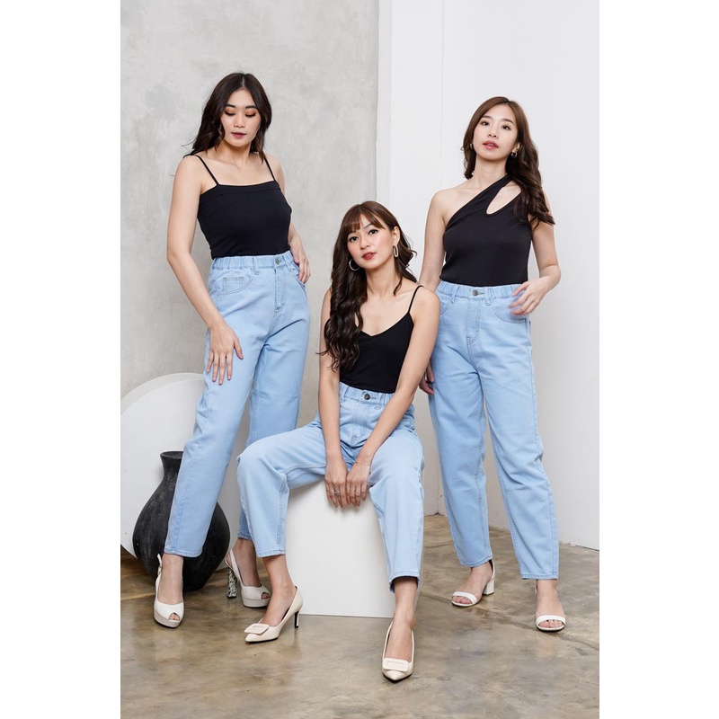 Mom Jeans Celana Panjang Wanita