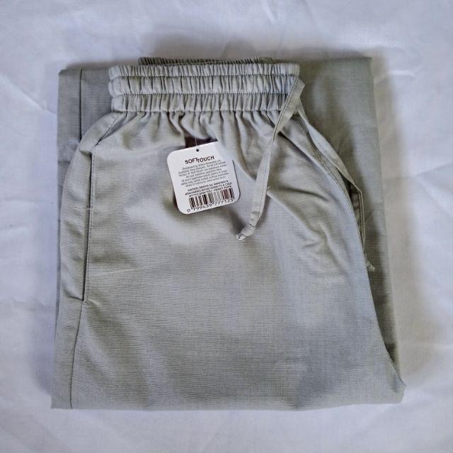 Celana kulot Panjang cigaret remaja ABG pola lebar-Abu muda