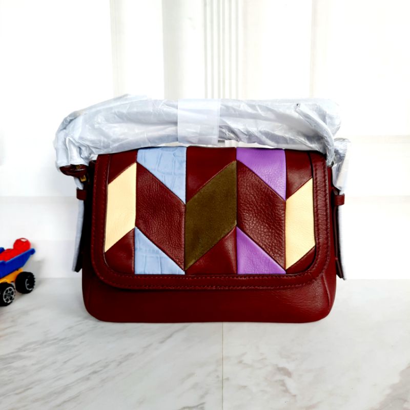 Tas Fossil Harper Small flap Crossbody Patchwork