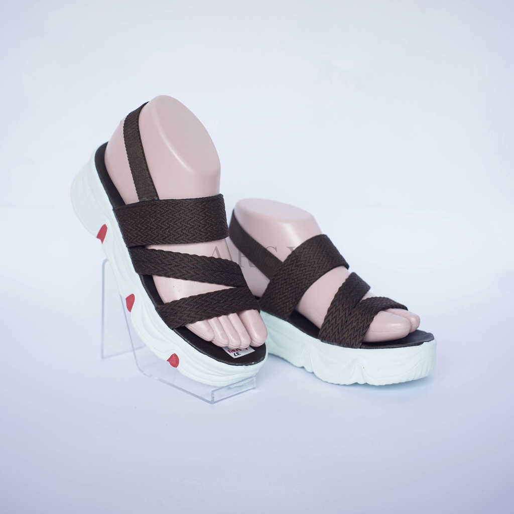sandal wedges wanita simple   sendal wedges wanita korea   sendal talincang   sendal tali ban 2 kore