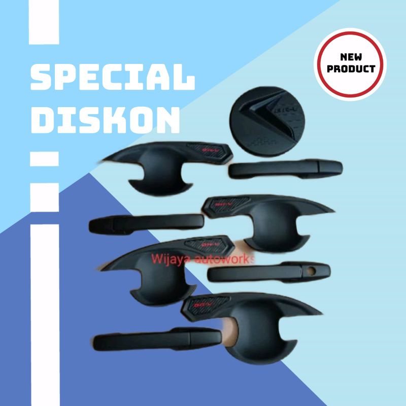 PAKET VARIASI HONDA BRV HITAM DOFF HANDLE OUTER TANK COVER BRV BLACK DOP HANDLE BRV OUTER BRV TUTUP 