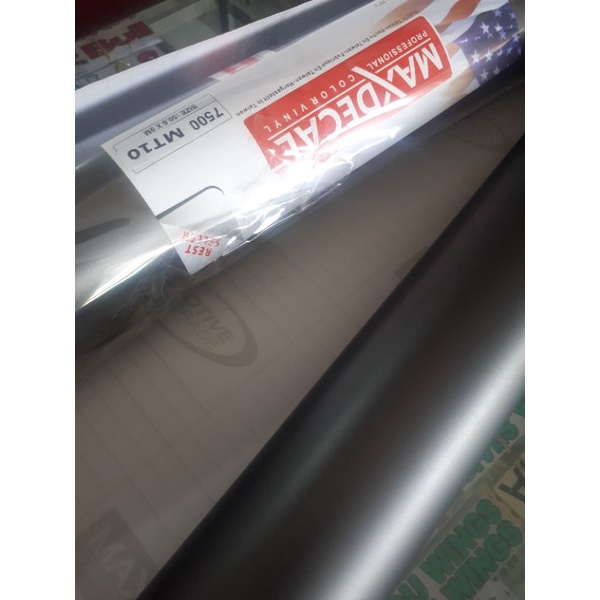 [ MAX DECAL SATIN ] SKOTLET MOTOR ABU ABU METALIC DOV 50CM X 1M