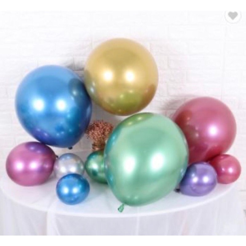 Balon Super Metalik Chrome 12inci