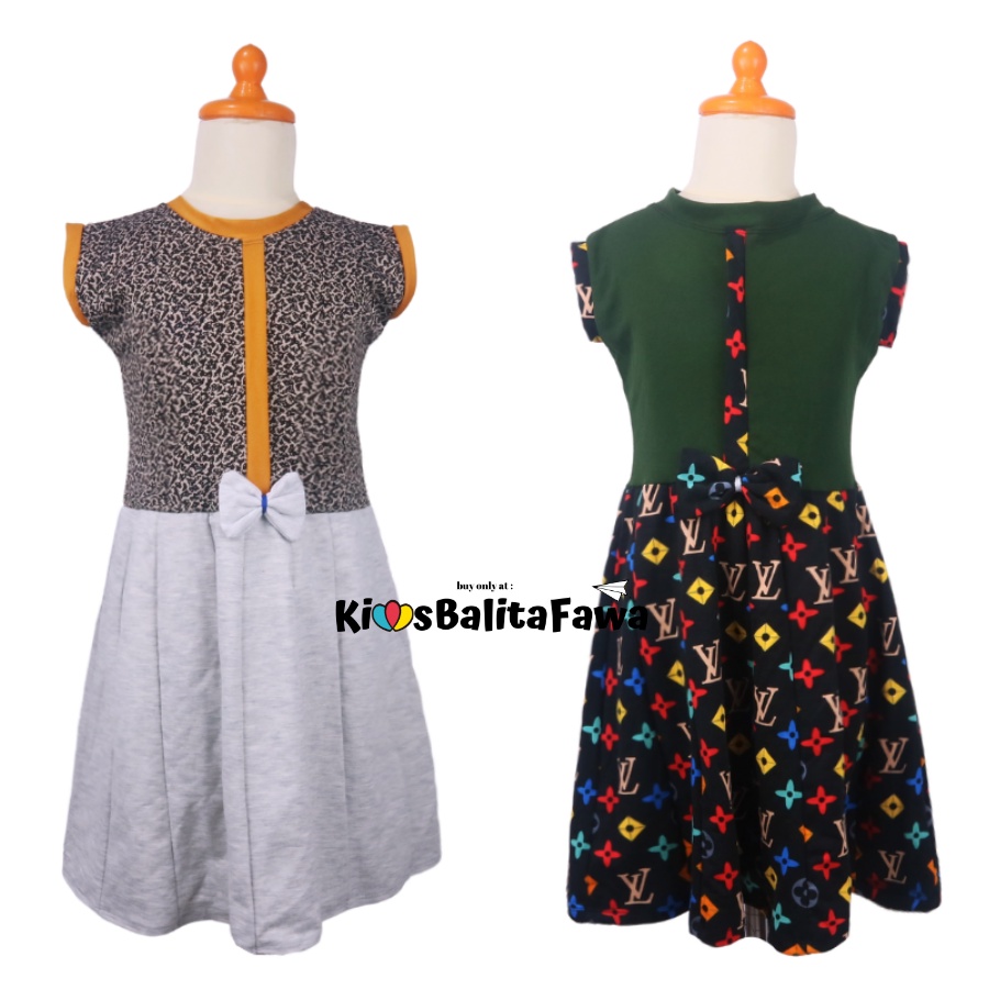 Dress Lala size Bayi - 9 Tahun / Dress Anak Perempuan Cewek Dres Batik Murah Casual Yukensi