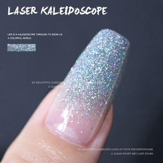 Pretty Kutek Gel Laser Kaleidoscope UV LED/Kutek LASER Gel Puding Gliter UV LED/Nail Polish Gel Art Glitter/Fashion Halal/Cat Kuku