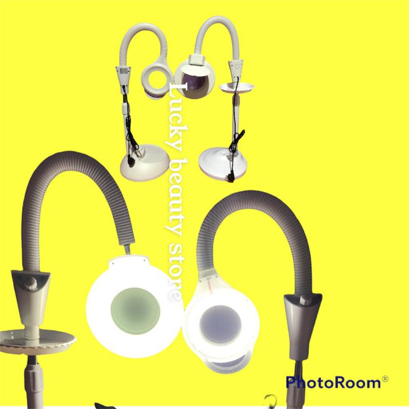 ampu Facial LED Magnifiying Lamp Lampu Meja Desk Lamp Kaca Pembesar Digunakan Di Salon Kecantikan Dokter Gigi Dengan Roda