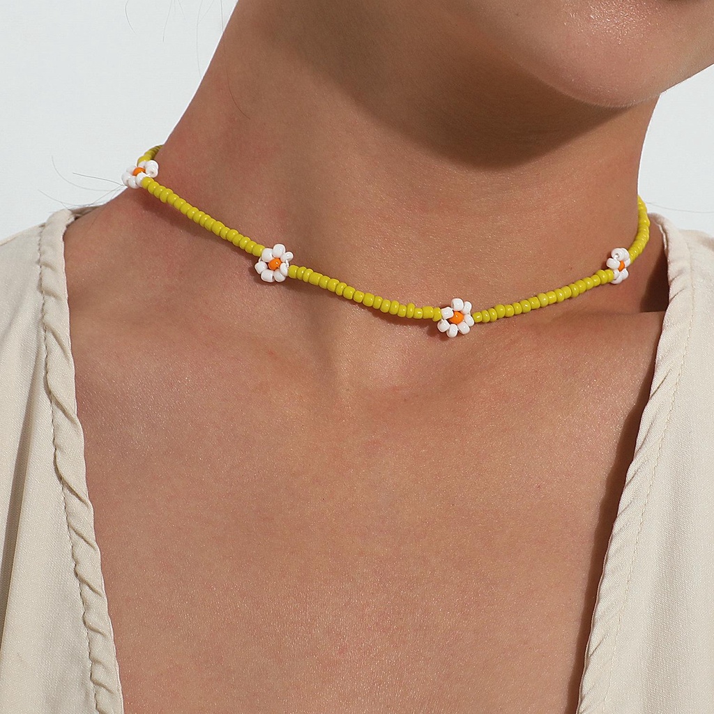 R-flower Kalung Bunga Wanita Colorful Handmade