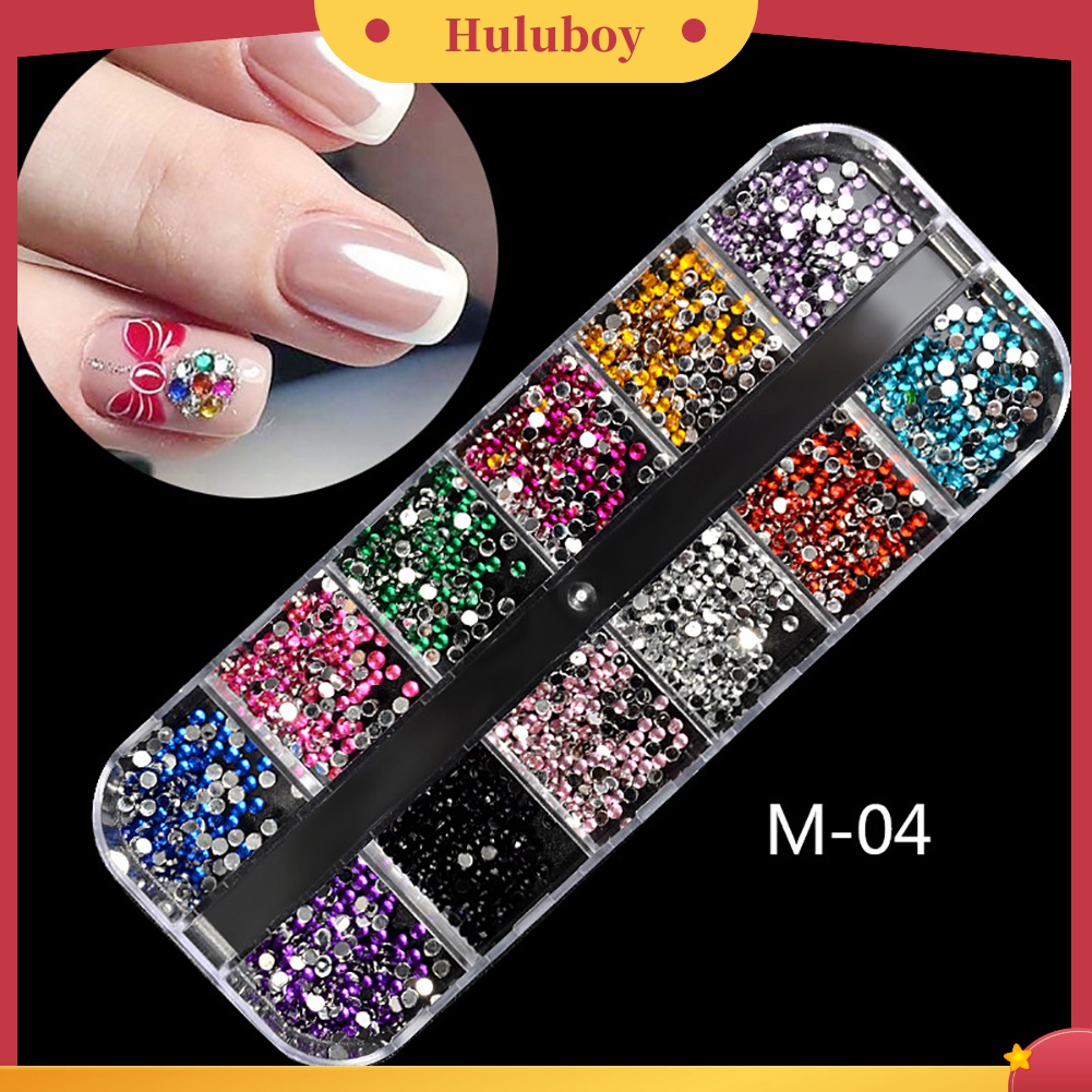 Huluboy Huluboy♡ Berlian Imitasi Bentuk Bola Bulat Untuk Dekorasi Nail Art