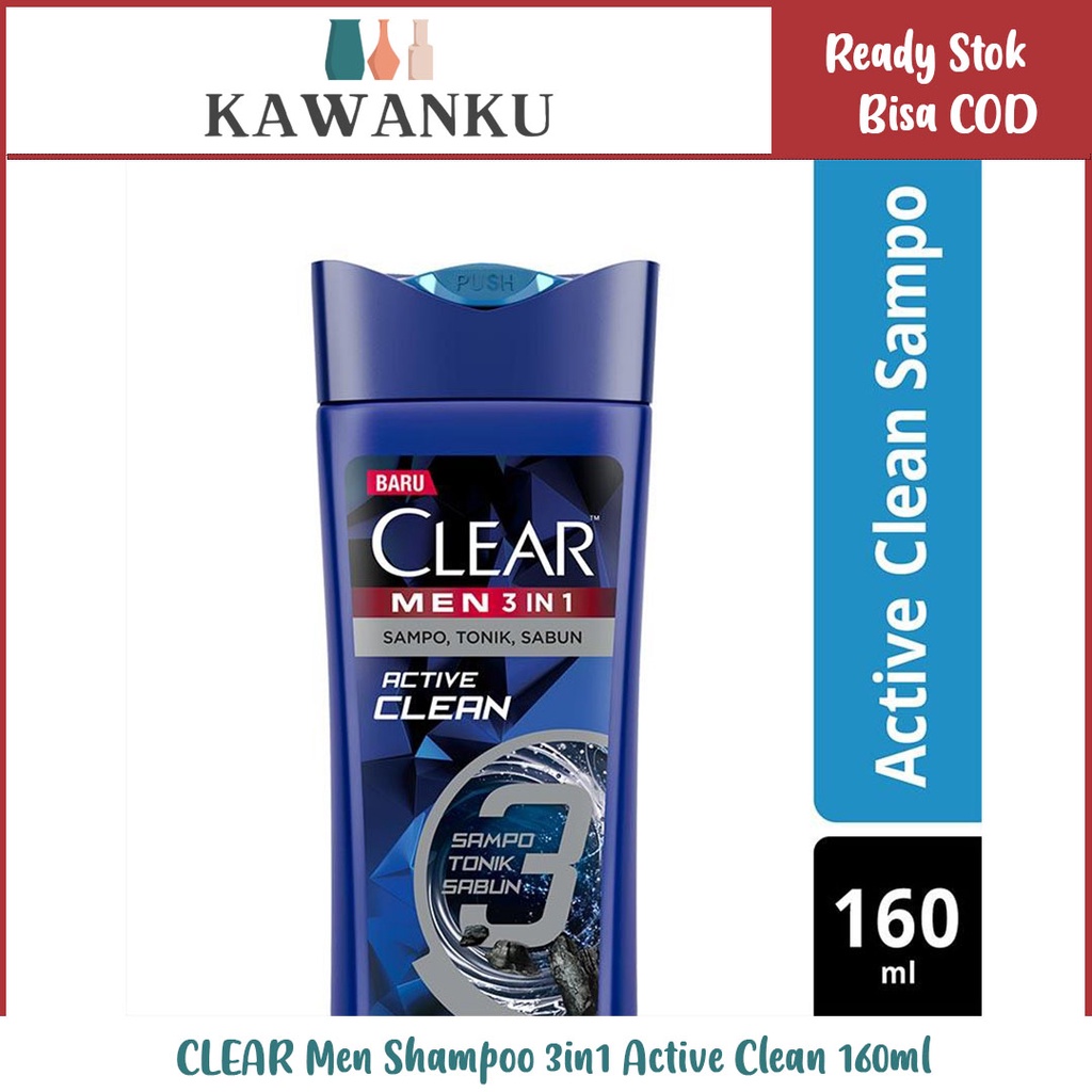 CLEAR Men Shampoo 3in1 Active Clean 160ml