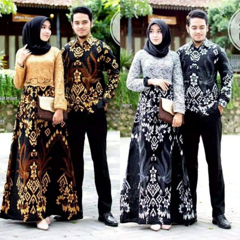 COUPLE GAMIS | DRESS MUSLIMAH GAMIS SYAR'I MODERN Gamis brokat Tille Roberto cavalli