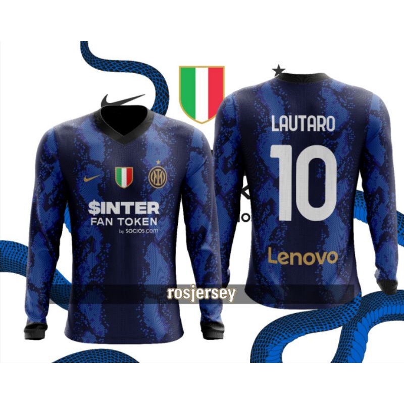 Jual Jersey Baju Kaos Intermilan 2021/2022 Lengan Panjang / Gratis ...