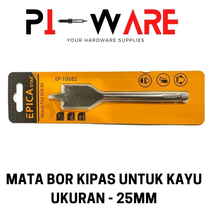 EPICA Mata Bor Kipas Untuk Kayu Wood Flat Drill Bit Uk 25mm 1 Inch