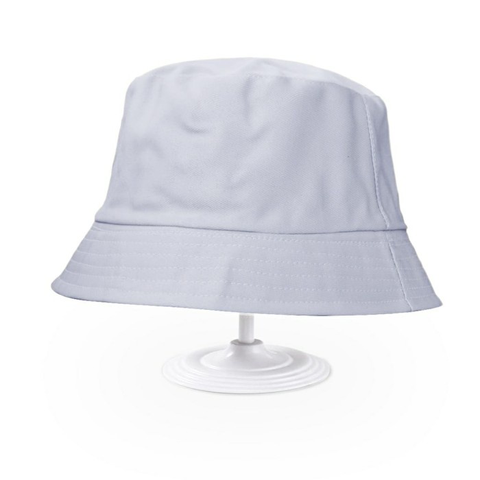 topi bucket wanita Bucket Hat Polos Pria dan Wanita - Putih E2V4 topi perempuan topi cewe topi senam