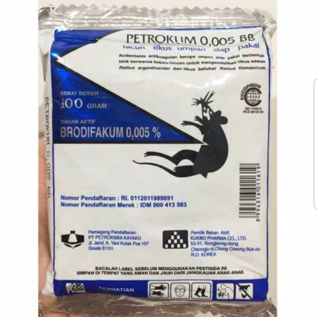 Racun Tikus Petrokum 0.005 BB | Racun Tikus Anti Bau