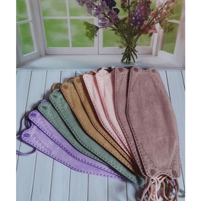 Masker kf94 mix warna soft nude