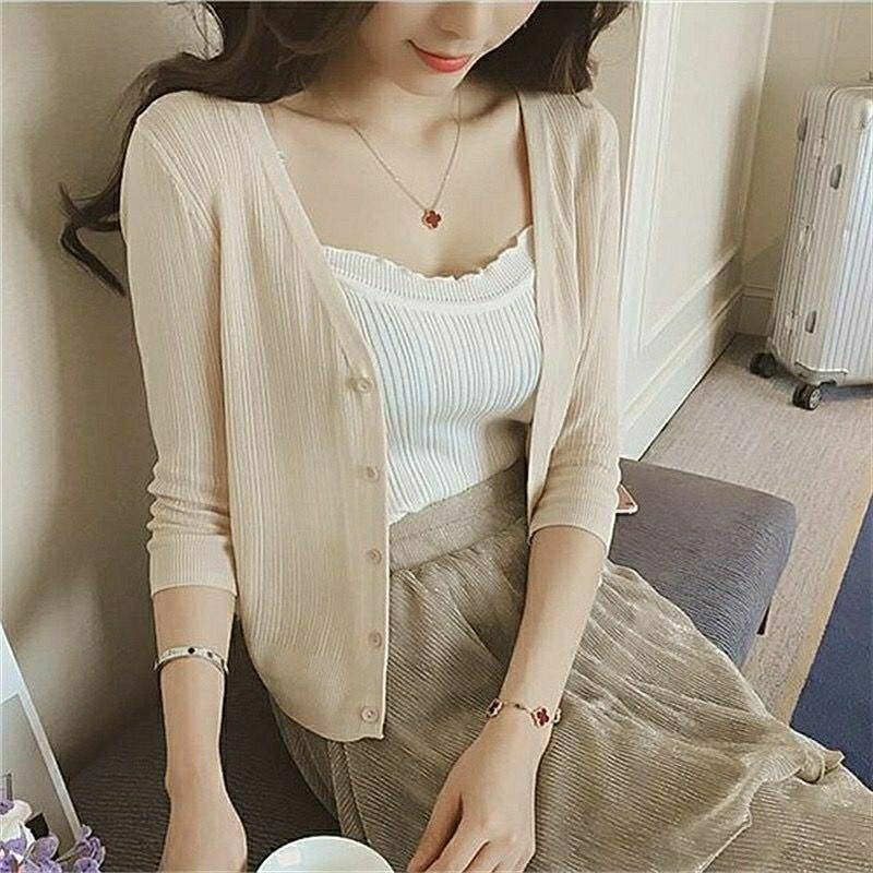 Cardigan Basic Cantik / Rajut Premiun / Bahan Tebal / Lux Cardigan Basic