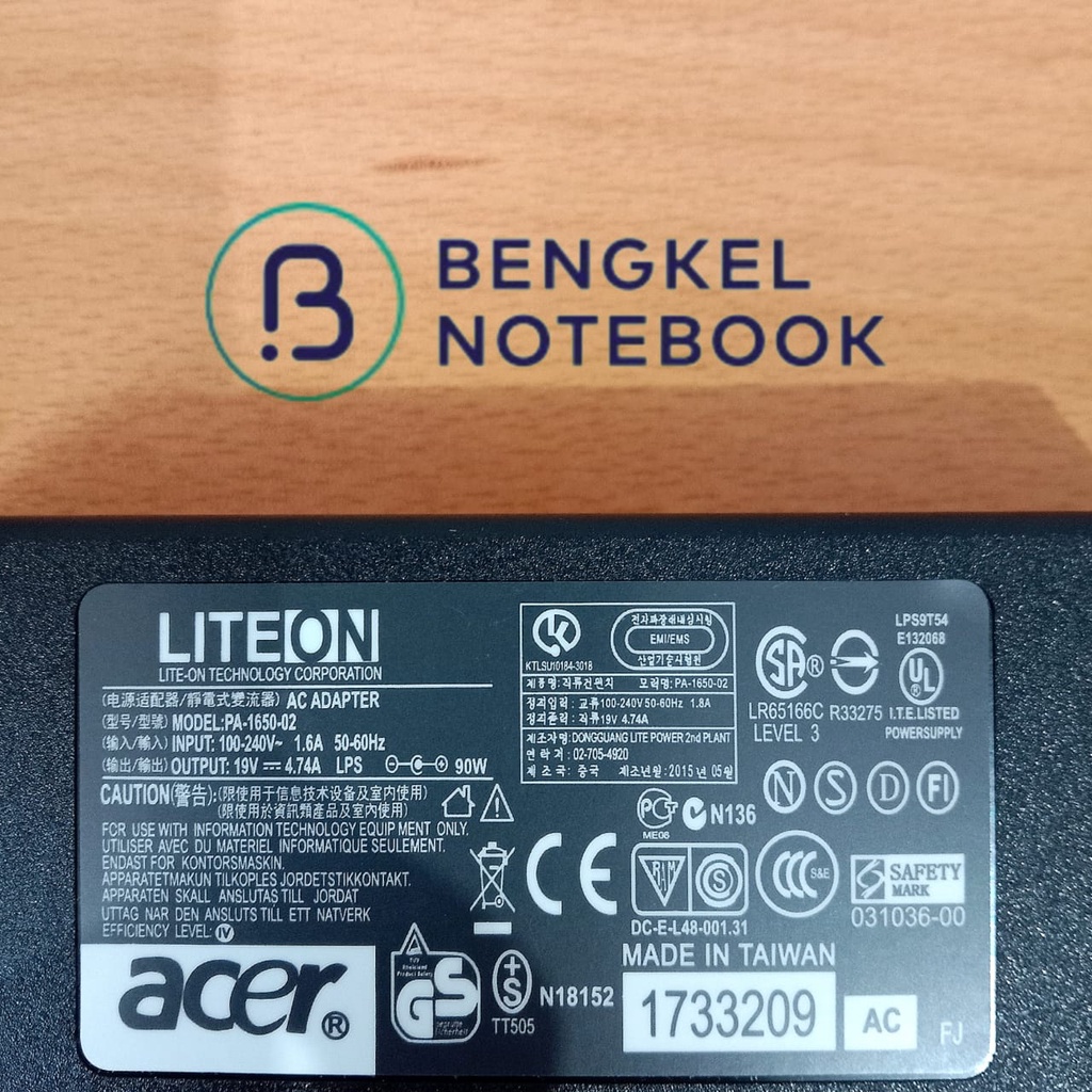 Adaptor/Charger Laptop Acer 19v - 4.74a Liteon