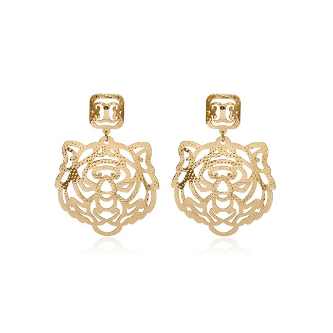 LRC Anting Tusuk Fashion Tiger Hollow Geometric Earrings D19433