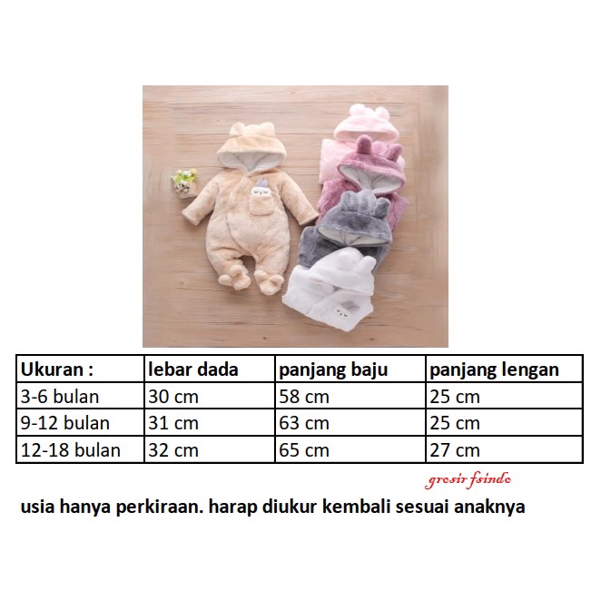 Sleepsuit Bayi Bunny/ Romper Bayi Lembut LYME Romper 3/ Romper Anak