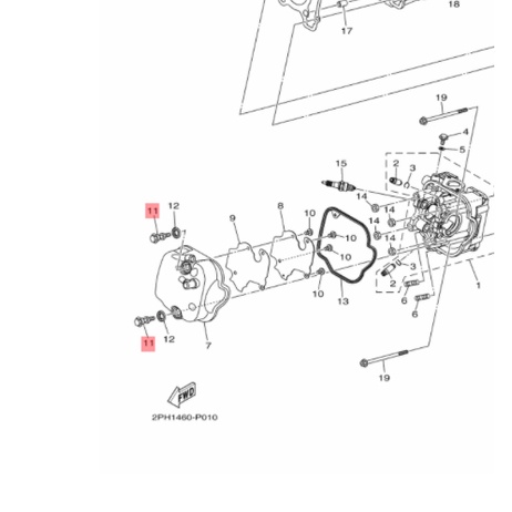buat tutup klep blok head mesin atas mio z m3 soul gt fino 125 ori ygp 2PH-E119E-00