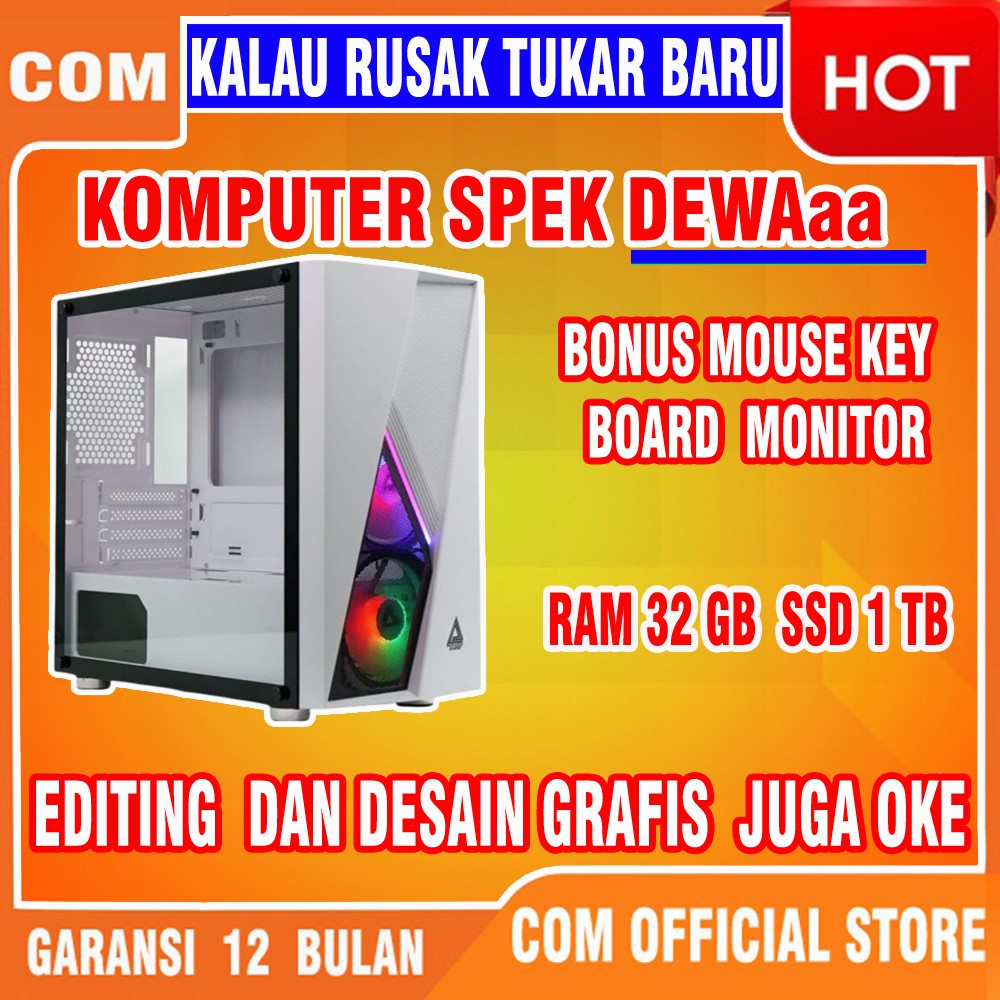 Jual Paket Pc Komputer Computer I Fullset Gaming Editing Desain