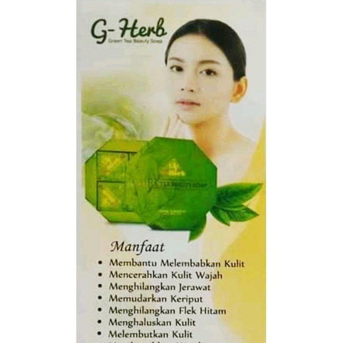 Sabun Wajah G Herb Green Tea Beauty Soap Bpom Original Isi 4 Pcs Jerawat Pemutih Wajah Indonesia