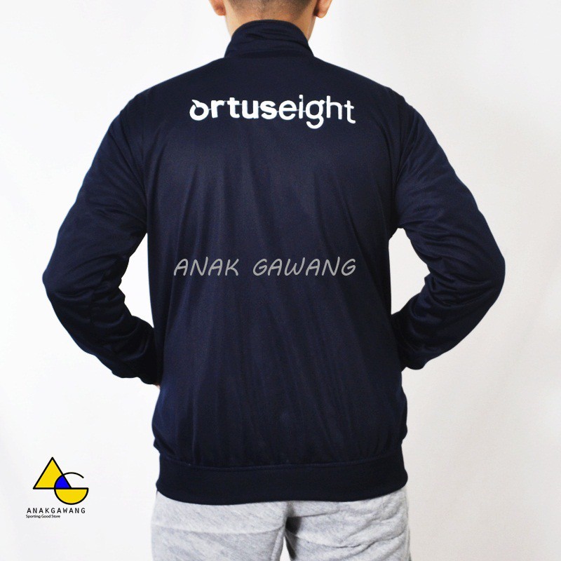 Gris Jaket Olahraga Half Zipper Anakgawang