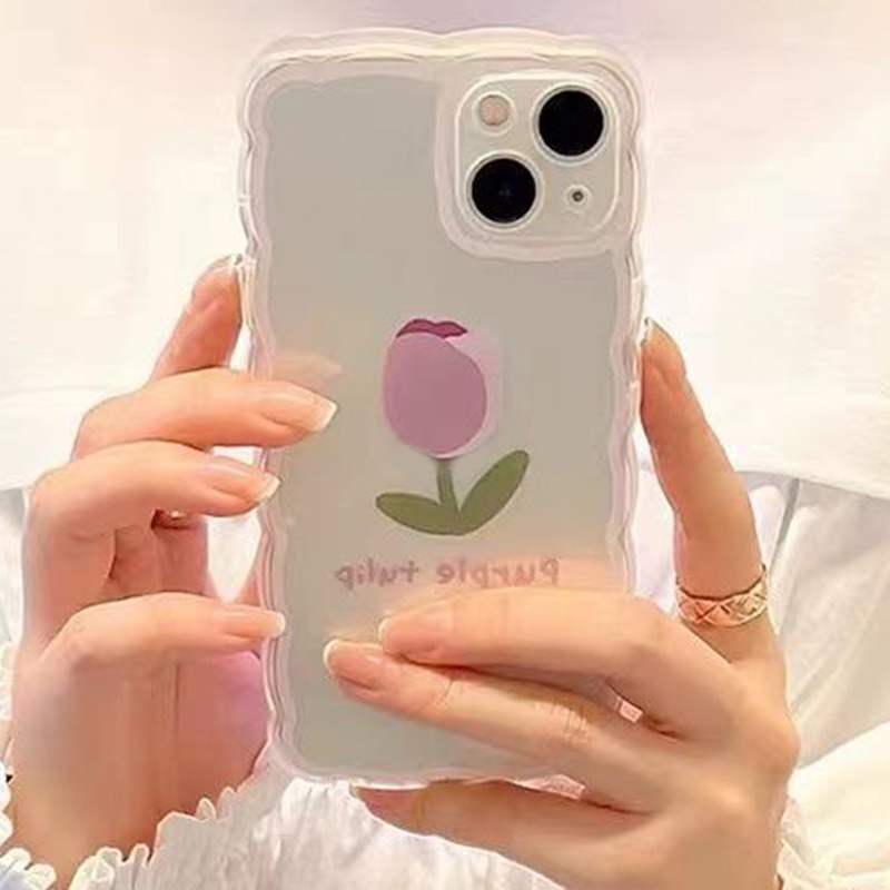 Soft Case Silikon TPU Transparan Motif Bunga Mawar Untuk IPhone 12 13 SE 2020 6 6S 7 8 Plus X XS XR 11 Pro Max