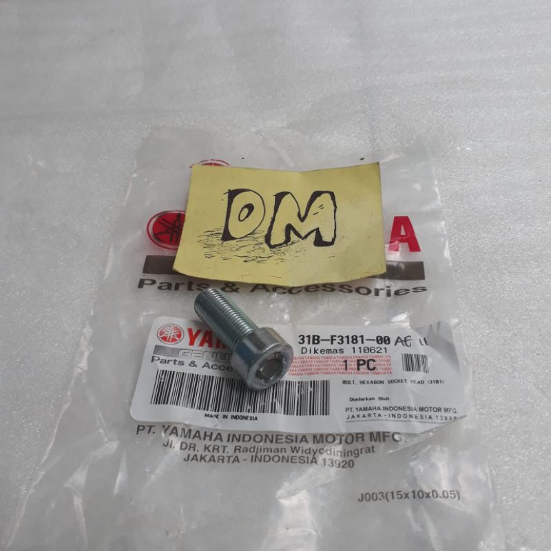 Bolt hexagon socket head baut tabung shock depan bawah yamaha xmax r15 vega zr ori ygp 31B-F3181-00