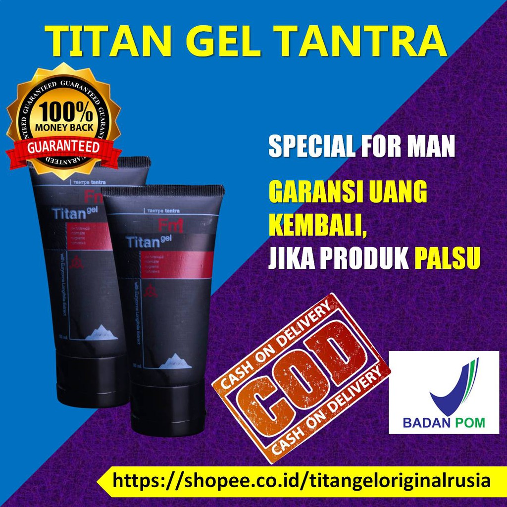 Titan Gel obat kuat pria Titan Gel Original Pembesar Penis Pria obat kuat sex pria Oles Permanen