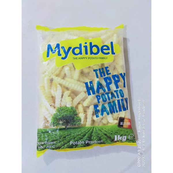 Mydible Crinkle Cut 1kg Kentang Goreng Beku Potongan Bergerigi