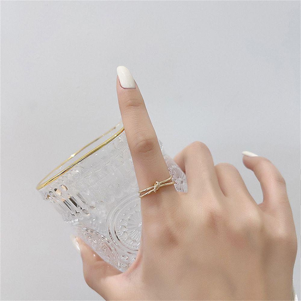 Cincin Jari Nanas Mode Cincin Terbuka Kepribadian Kesederhanaan Cincin Simpul