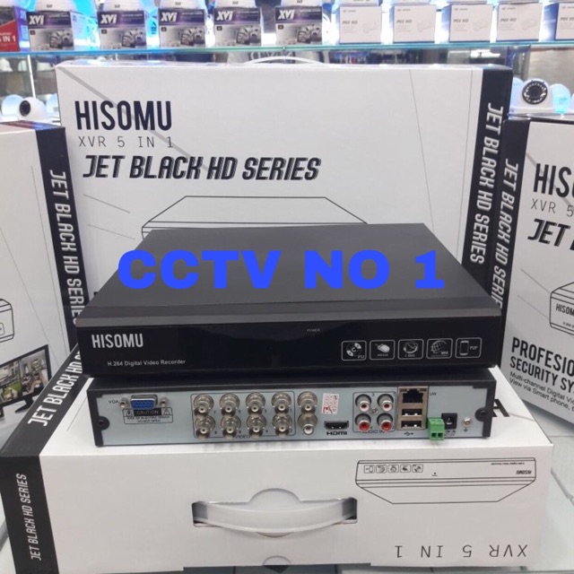 Dvr hisomu jet Black hd series 8ch 5in1 suport semua kamera cctv