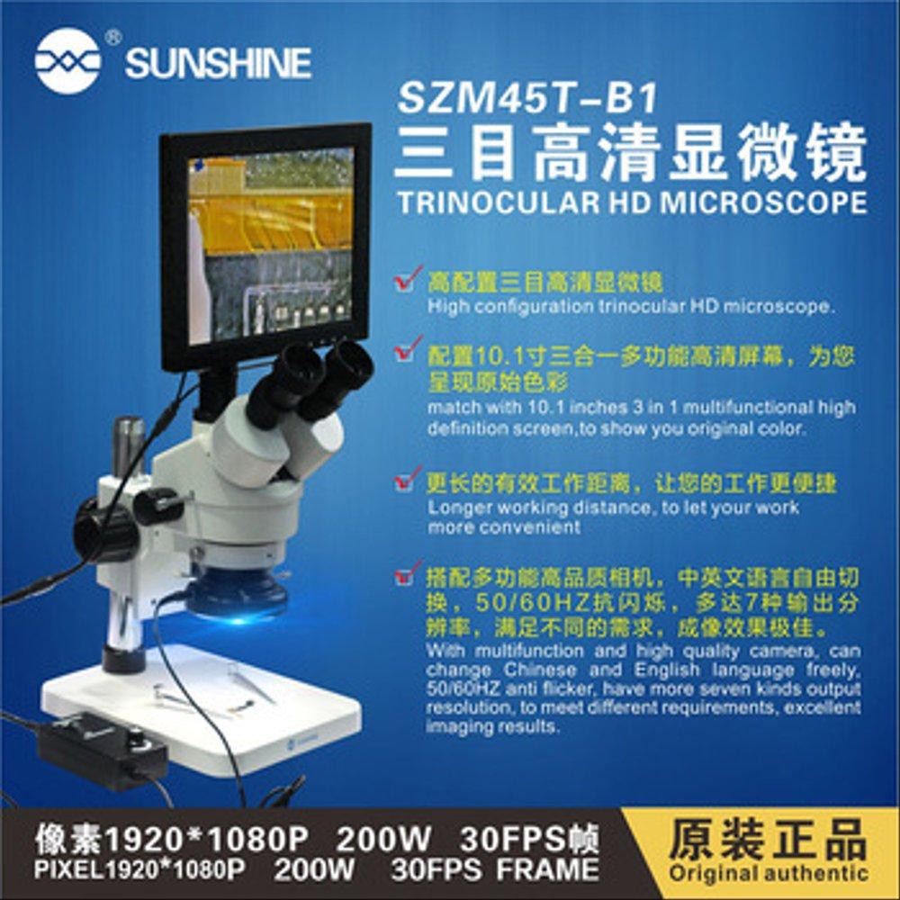 trinocular HDMI Microscope SZM45T-B1-1600S Murah