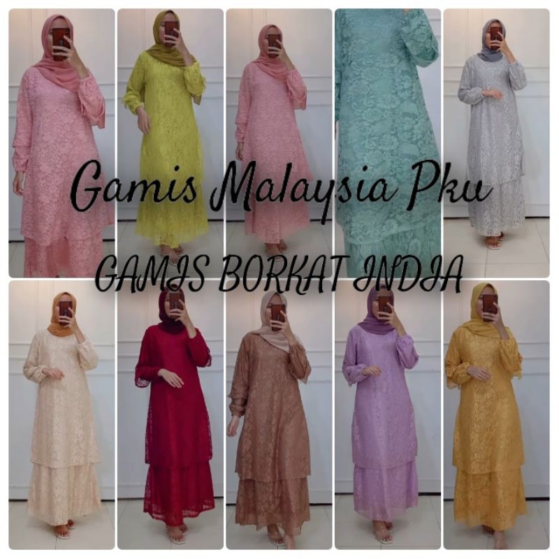 Gamis Malaysia Borkat India premium