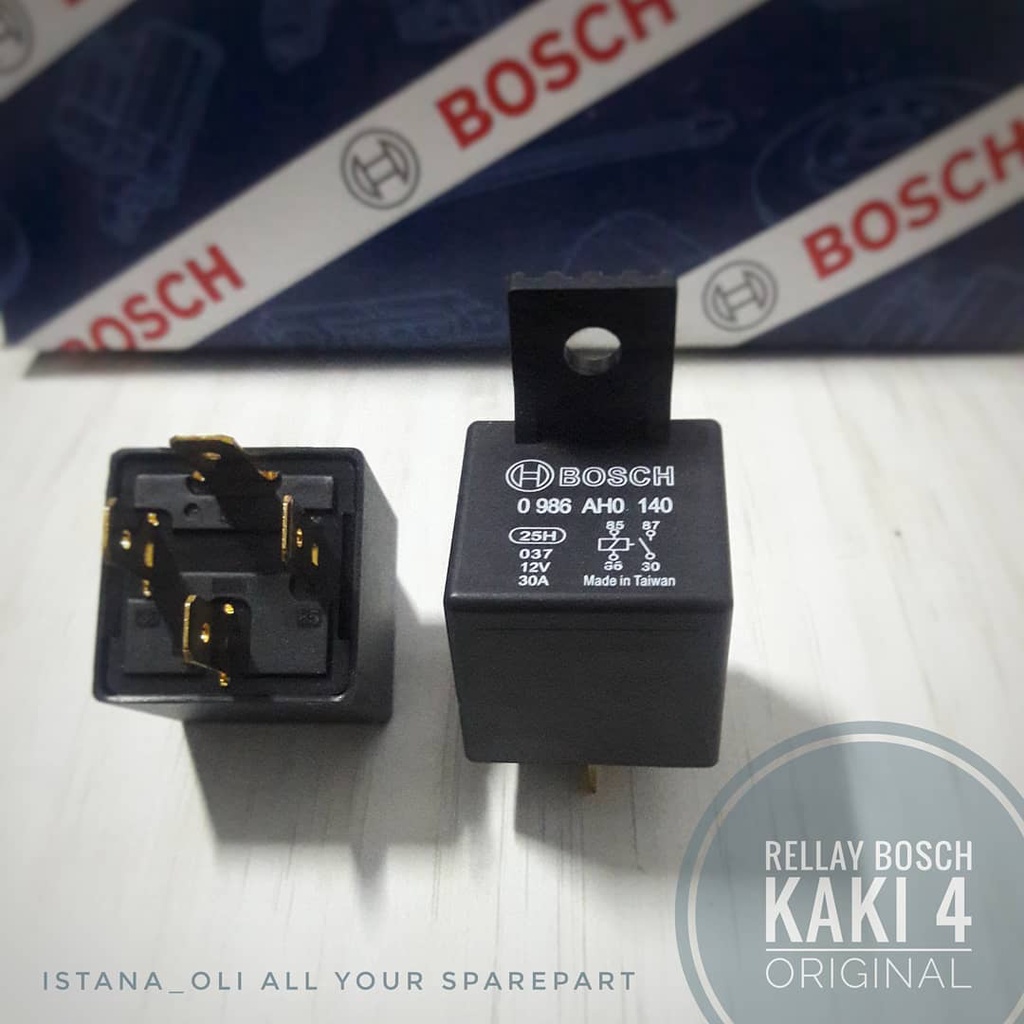 Jual Relay Rellay Relai Bosch Kaki 4 12V Klakson Starter Lampu Original