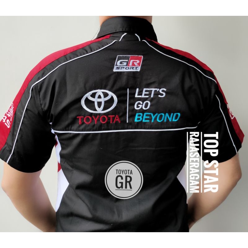 Baju Kemeja Otomotif Toyota Gazoo Racing Seragam Komunitas Kemeja Bordir F1