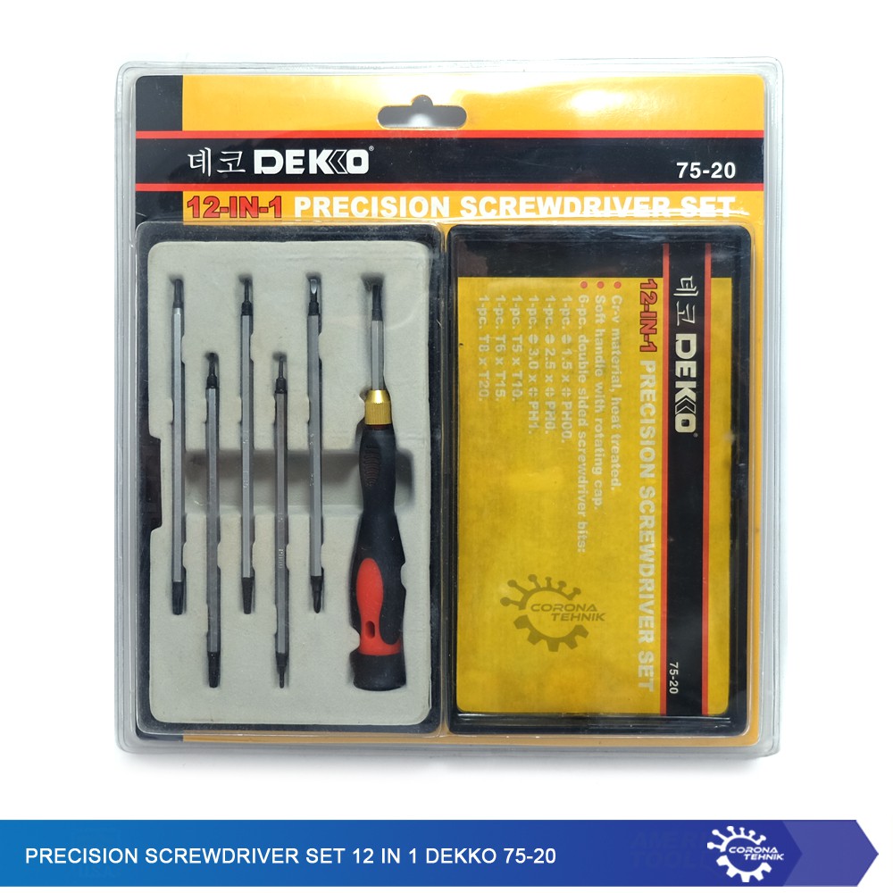 Precision Screwdriver Set 12 in 1 Dekko 75-20