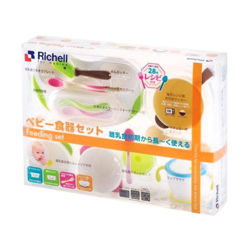 Richell Feeding Set berisi 1 set peralatan makan bayi ND-5