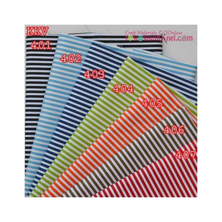 Kkv4 Ukuran 50CMx145cm  Kain Kanvas Motif Garis Sedang