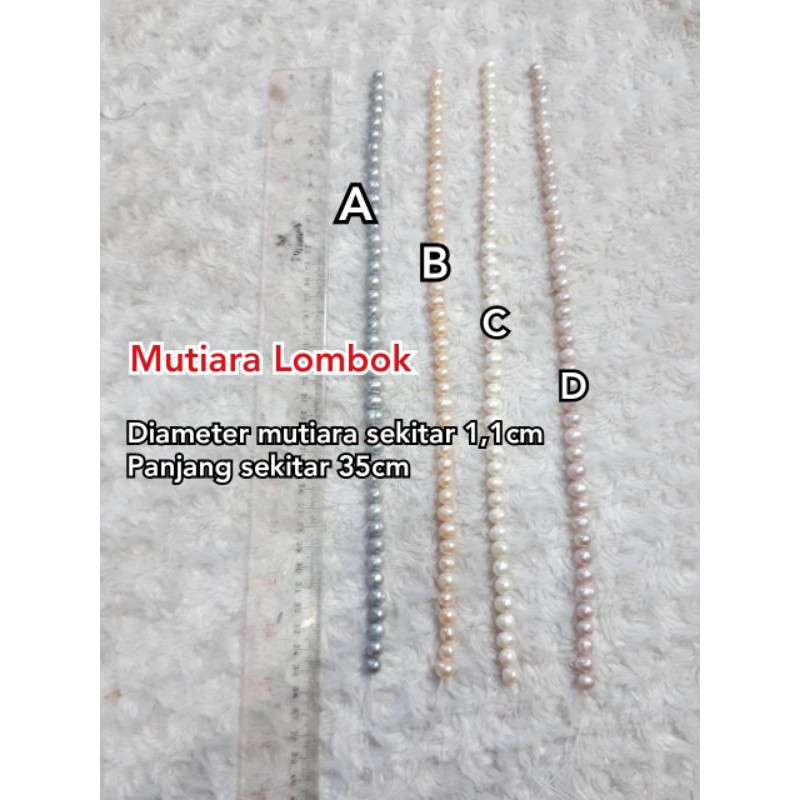 RENTENGAN MUTIARA AIR TAWAR LOMBOK RENTENG MUTIARA BUTIARAN MUTIARA ASLI