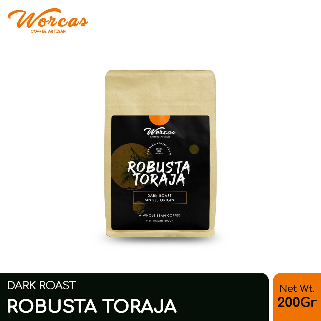 

WORCAS Kopi Robusta Toraja 200gr - Dark Roast