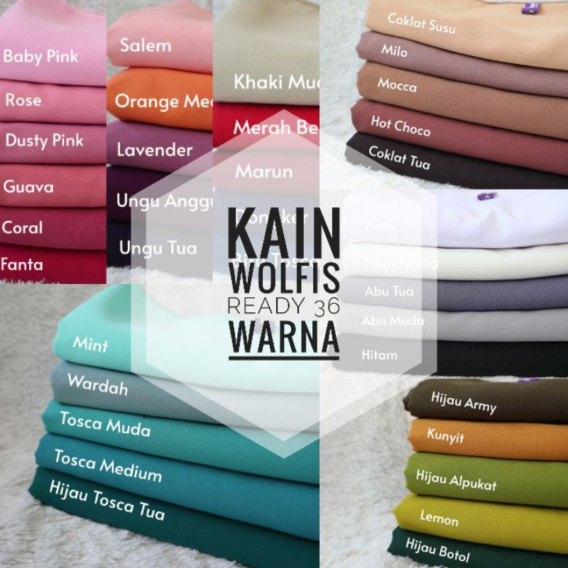 Kain Wolfis Woolpeach Wolvis Grade A Harga Per Setengah Meter Shopee Indonesia
