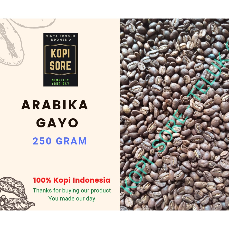 Kopi ARABIKA GAYO 250gr - Fresh Roasted.