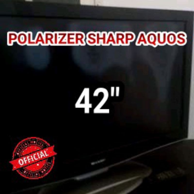 POLARIZER SHARP AQUOS 42 INCH POLARIS SHARP ORIGINAL QUALITY 0 DERAJAT BAGIAN DEPAN LCD TV