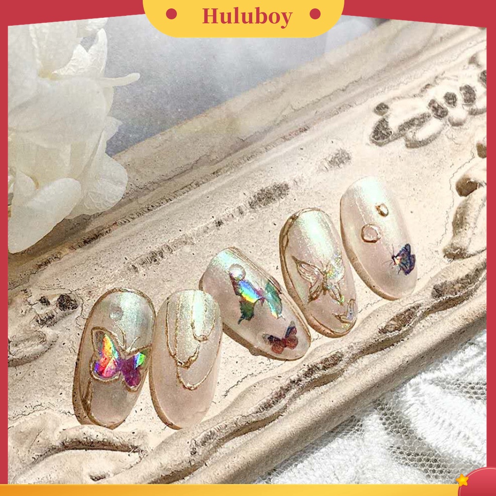 Huluboy Huluboy♡ Stiker Kuku Motif Butterfly Tahan Air Untuk Nail Art