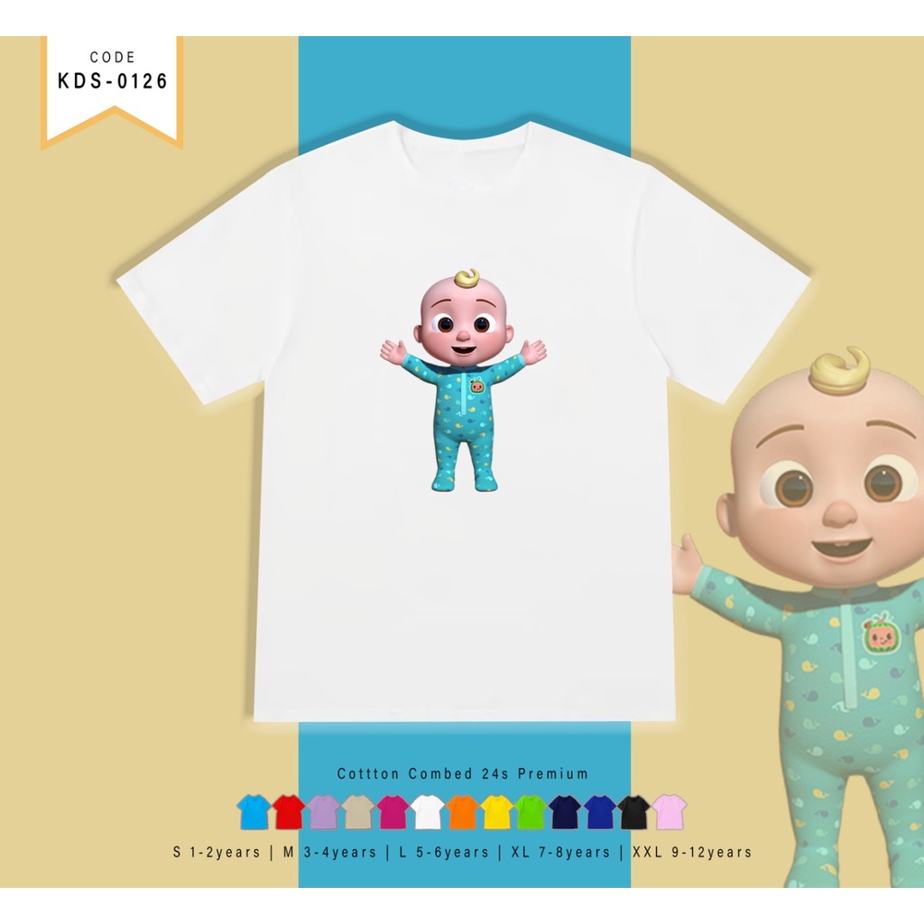 T-SHIRT KIDS / KAOS ANAK-ANAK BERGAMBAR COCO MELON / CUSTOM BIRTHDAY / MURAH