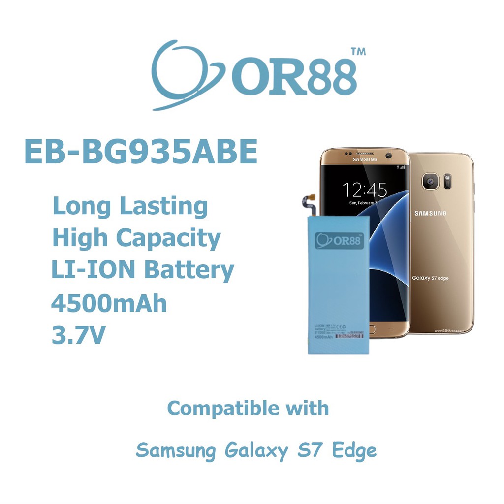 (P) Baterai Samsung S7 Edge Double Power/ IC ORIENS88