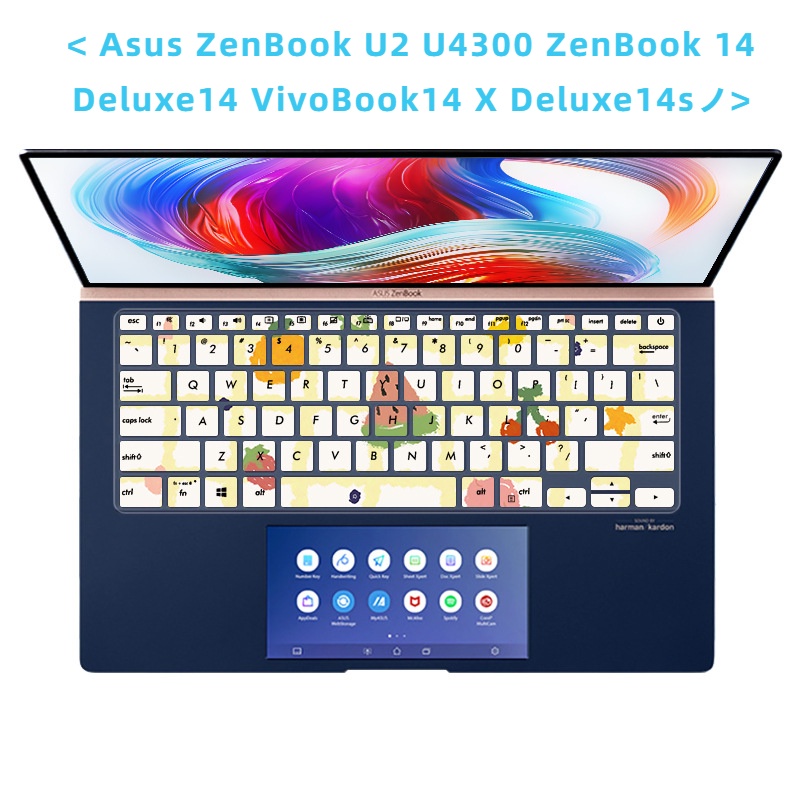 Film Pelindung Debu Keyboard Laptop Motif Kartun Bunga Untuk Asus U4300 U4300FN 14inci ZenBook U2 U4300 ZenBook 14 UX433 Deluxe14 X (2019) U14F (500S