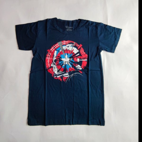 Kaos Anak Laki-Laki Captain America Avengers Rhymes Baju Tanggung Cowok Superhero Kapten Amerika